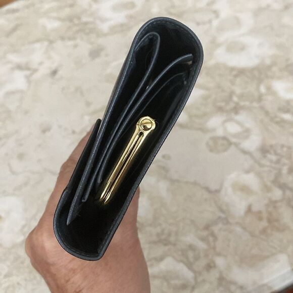 New Old Stock Buxton Lady Madison Long Wallet Grey Leather - Picture 4 of 14